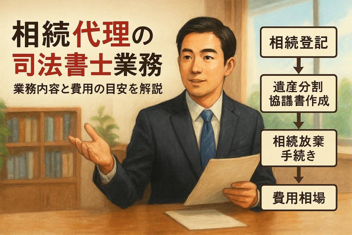 司法書士が相続の代理人としてできる業務と費用相場を徹底解説
