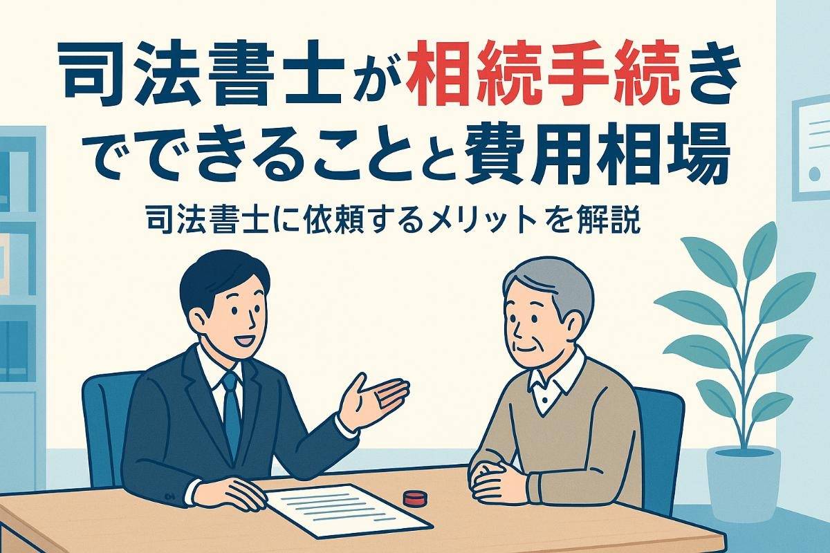 司法書士が相続手続きでできることと費用相場を徹底解説