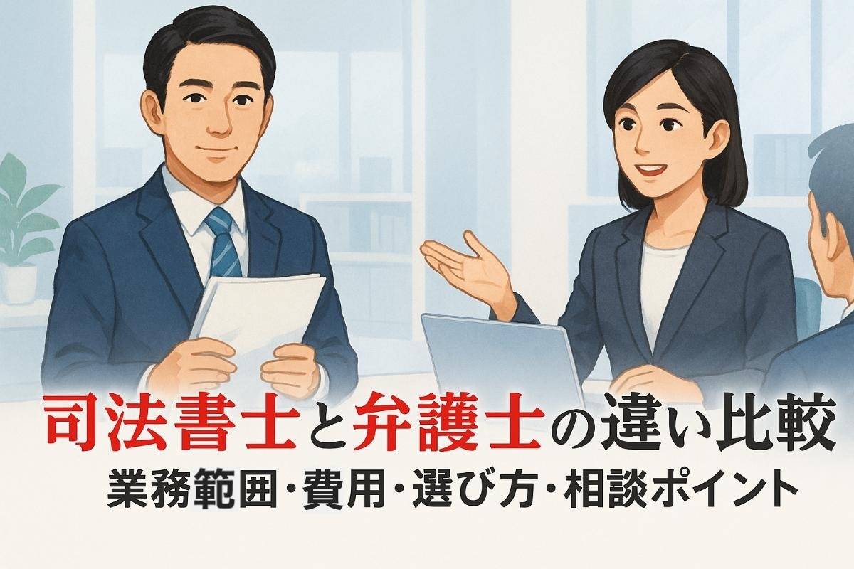 司法書士と弁護士の違いを徹底比較｜業務範囲・費用・選び方と相続や債務整理の相談ポイント