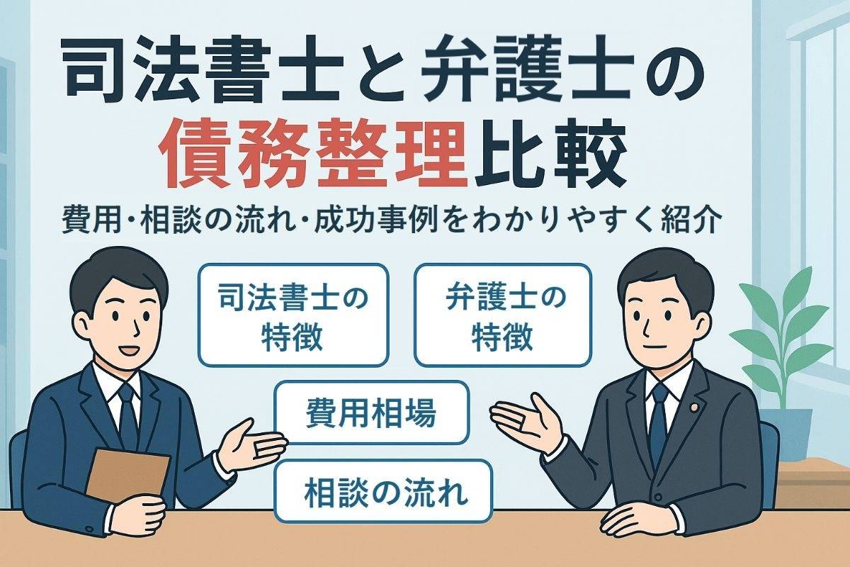 司法書士による債務整理の基礎知識と弁護士との違いを徹底比較｜費用相場・相談の流れ・成功事例も解説