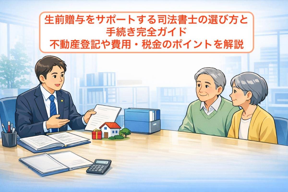 生前贈与をサポートする司法書士の選び方と手続き完全ガイド｜不動産登記や費用・税金のポイントを解説