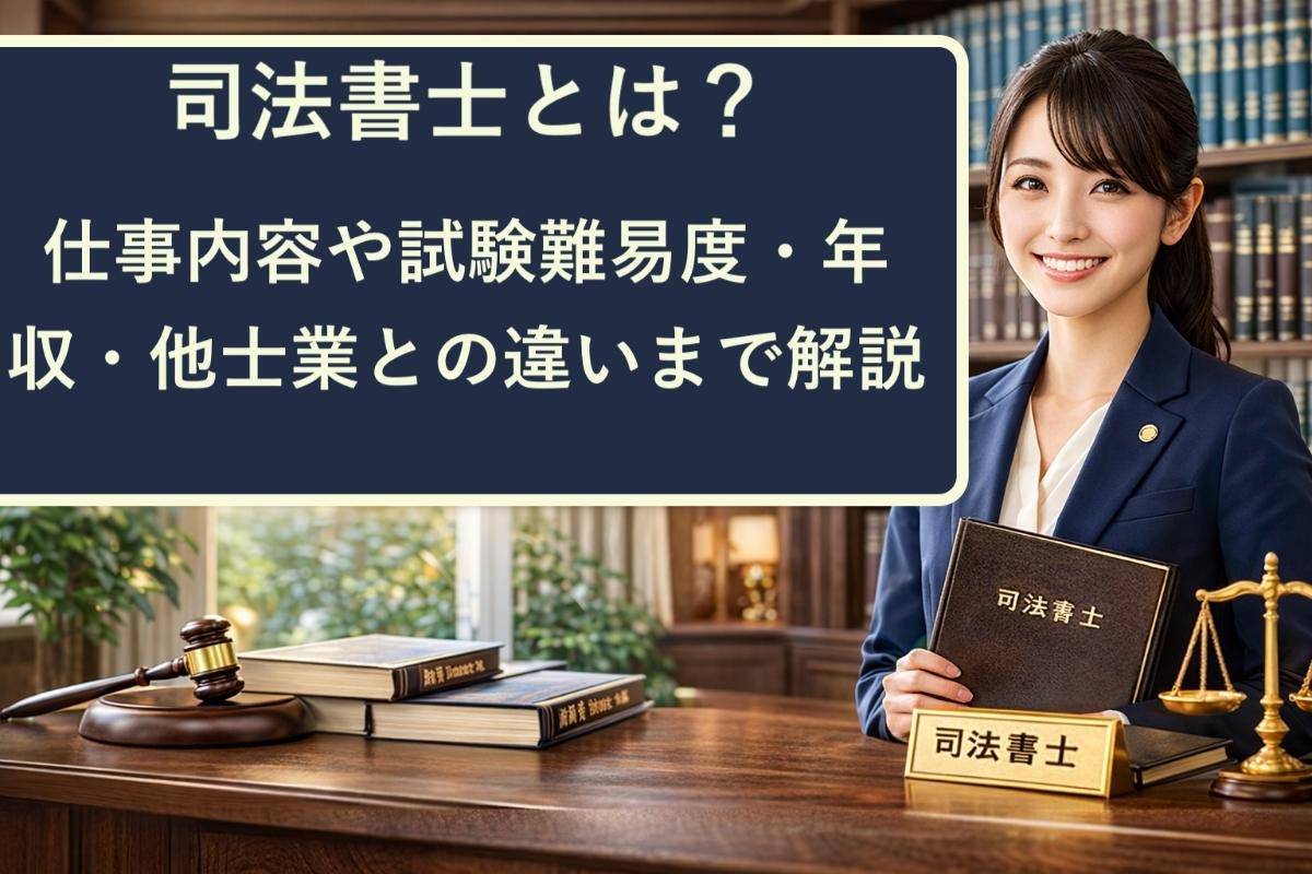 司法書士とは？仕事内容や試験難易度・年収・他士業との違いまで解説