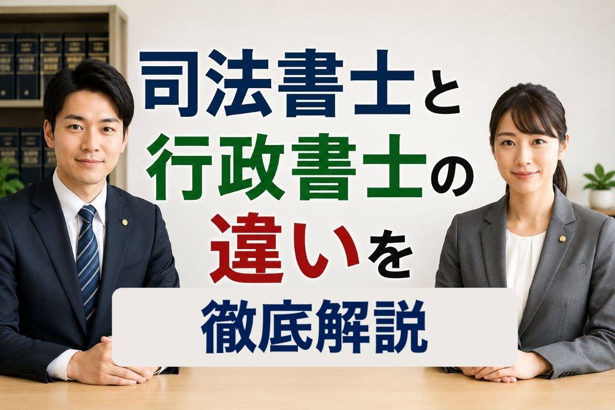 司法書士と行政書士の違いを徹底解説